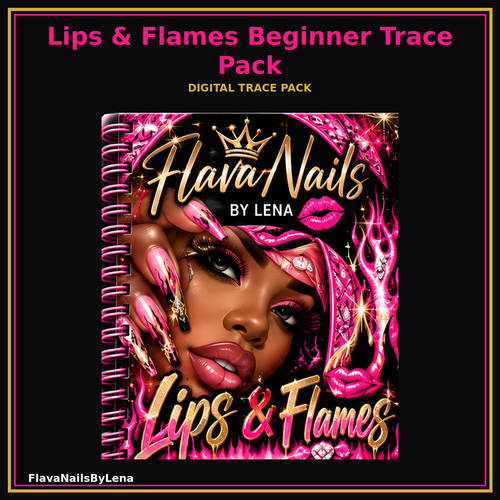 FlavaNails Lips and Flames Beginner Trace Pack cover