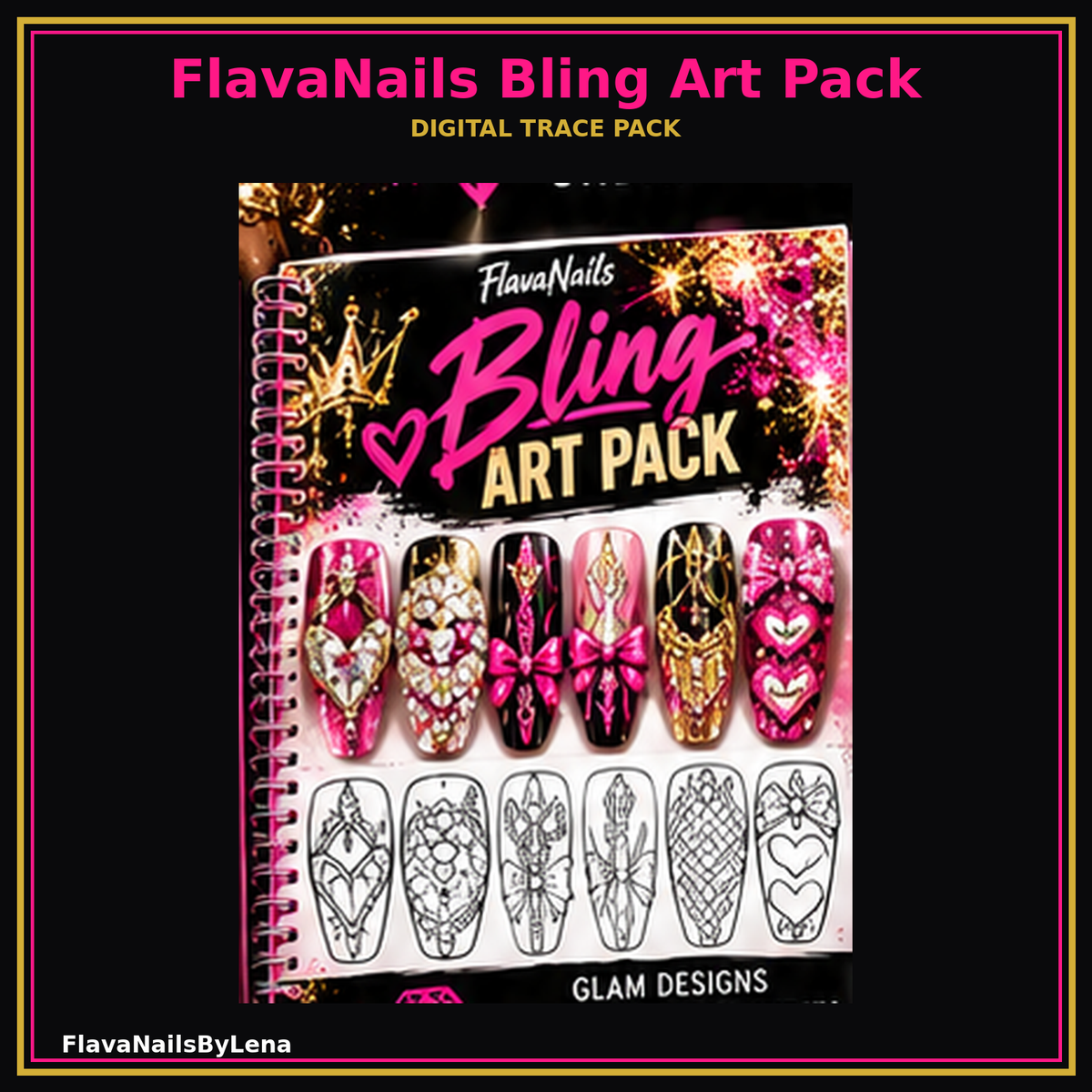 FlavaNails Bling Art Pack Sticker Bible