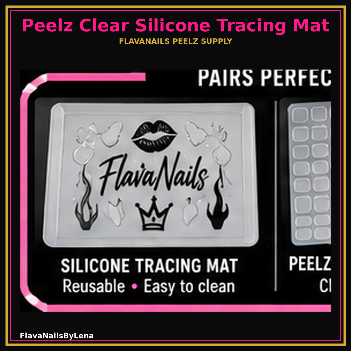FlavaNails Peelz Clear Silicone Tracing Mat