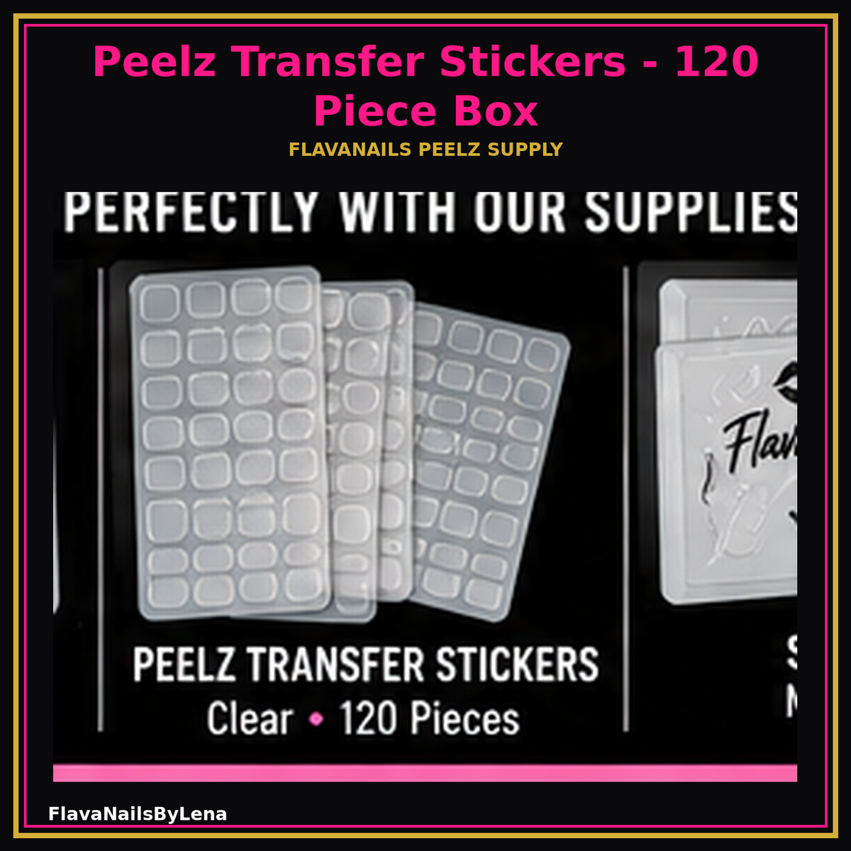 FlavaNails Peelz Transfer Stickers 120 piece box